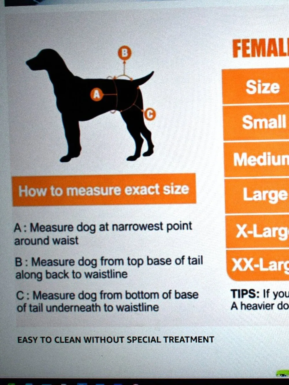 Langsprit Washable Female Dog Diapers Large 4 Pack Reusable Highly Absorbent  Co